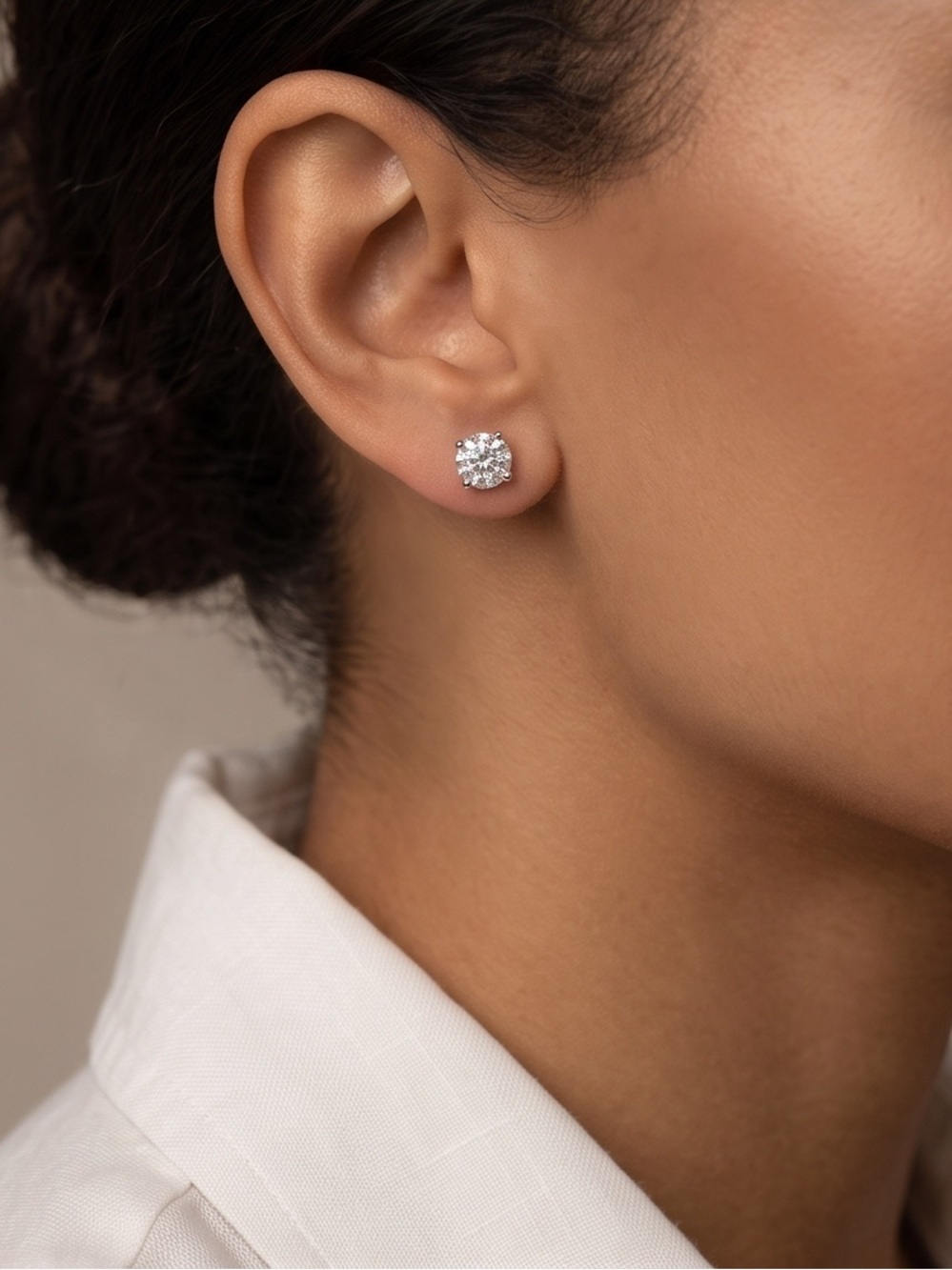 Moissanite 926 silver .5 CTW earrings
